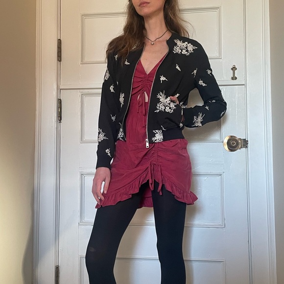 Red Ruched Dress - Picture 2 of 11